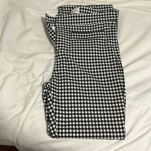 Mango checkered flare pants